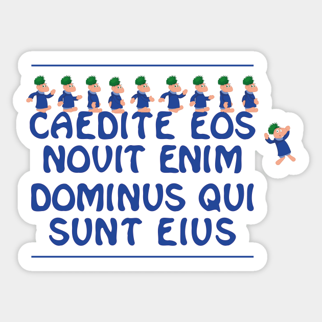 Let god sort 'm out - Lemmings Sticker by Mansemat